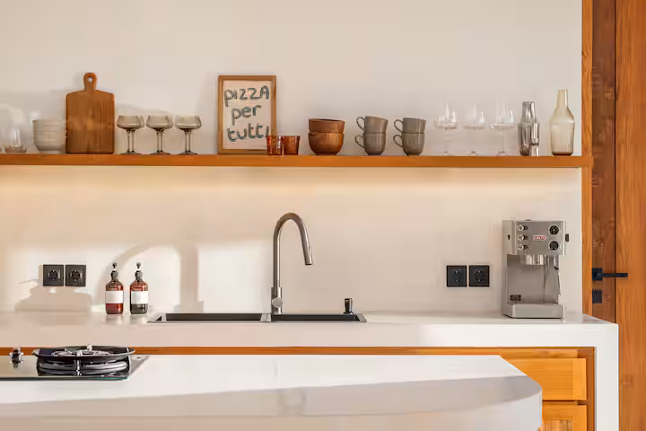 Kitchen and dining at Villa Vayu